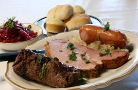 The German platter... tasty!